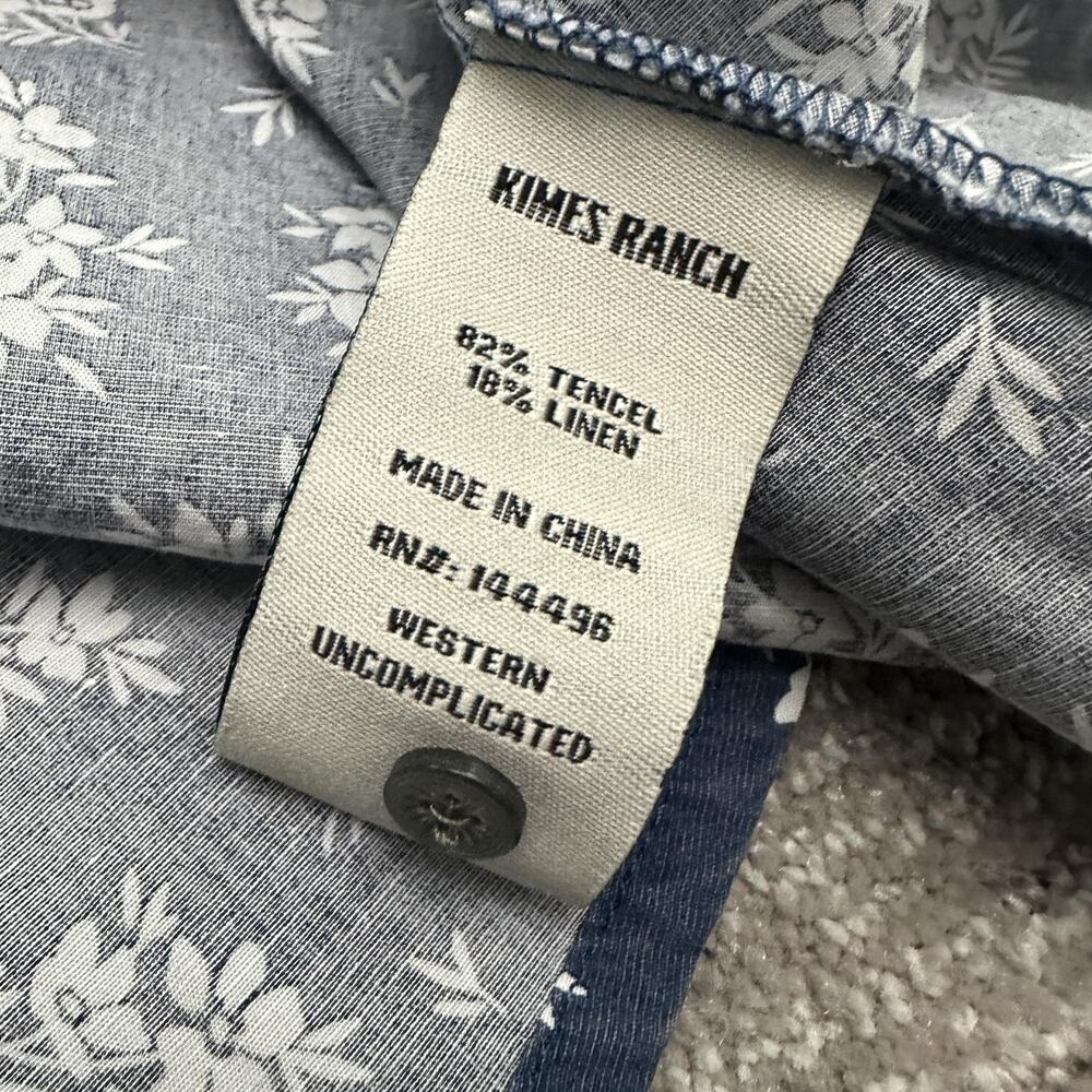 Kimes Ranch Dress Womens XXL Blue Georgina Floral V Neck Belted Western - Picture 13 of 16